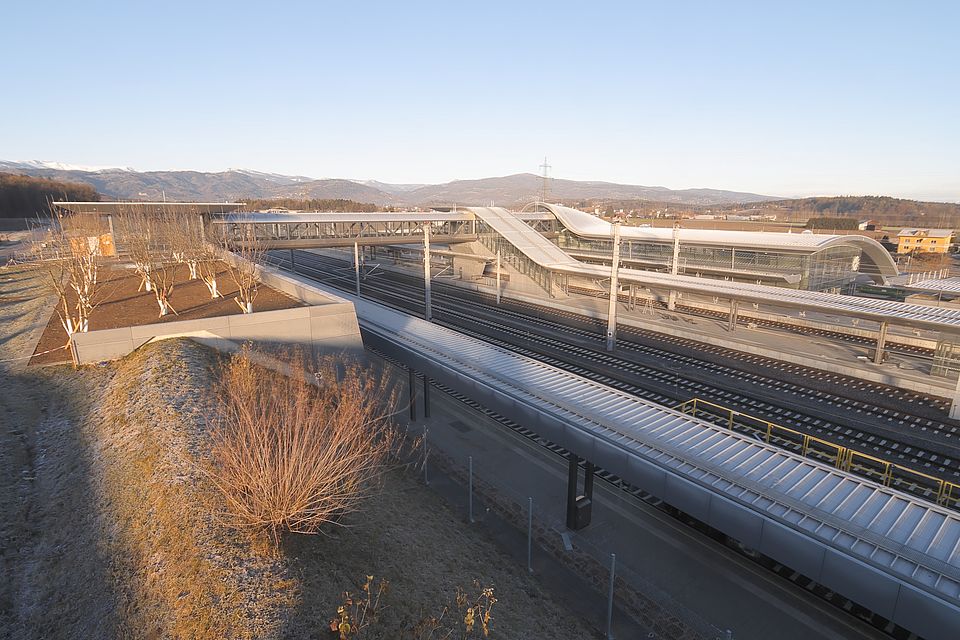 Livebild Baukamera 3 - Webcam 'Bahnhof Weststeiermark bei Groß St. Florian' - Baustelle Koralmtunnel, Baulos KAT2 (ca. 5 Minuteninterval)