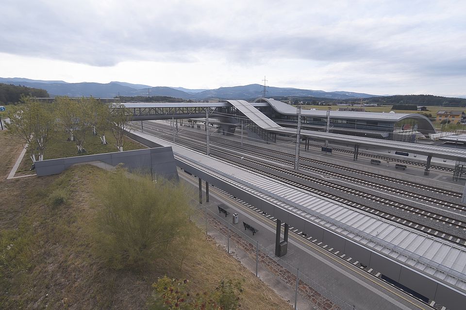 Livebild Baukamera 3 - Webcam 'Bahnhof Weststeiermark bei Groß St. Florian' - Baustelle Koralmtunnel, Baulos KAT2 (ca. 5 Minuteninterval)